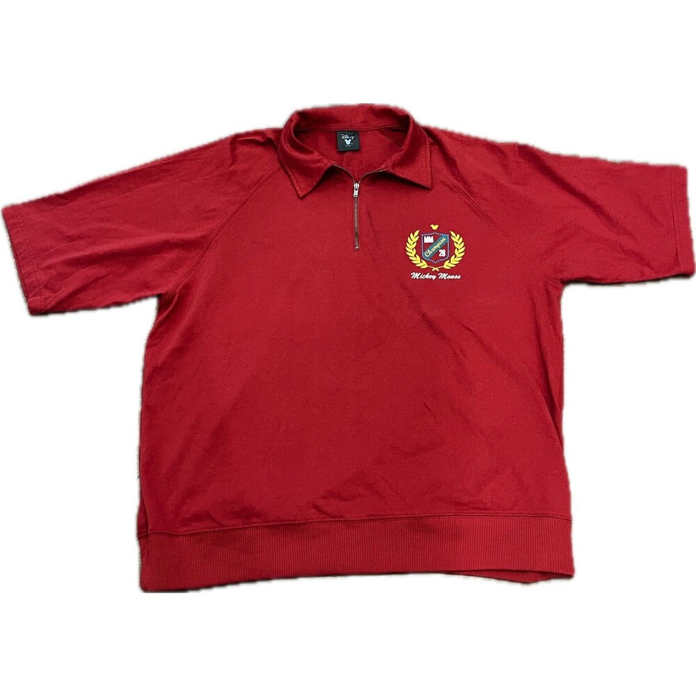 Vintage Disney Mickey Mouse Champion Zippered Polo